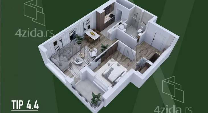 Dvosoban stan | 4zida