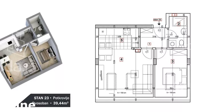 Dvosoban stan | 4zida