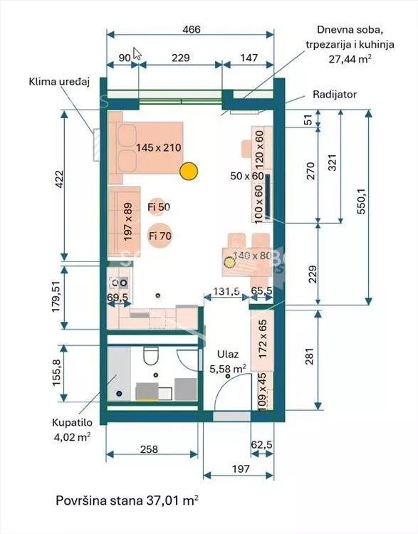 Jednosoban stan | 4zida