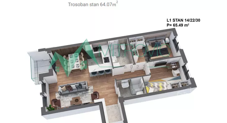 Trosoban stan | 4zida