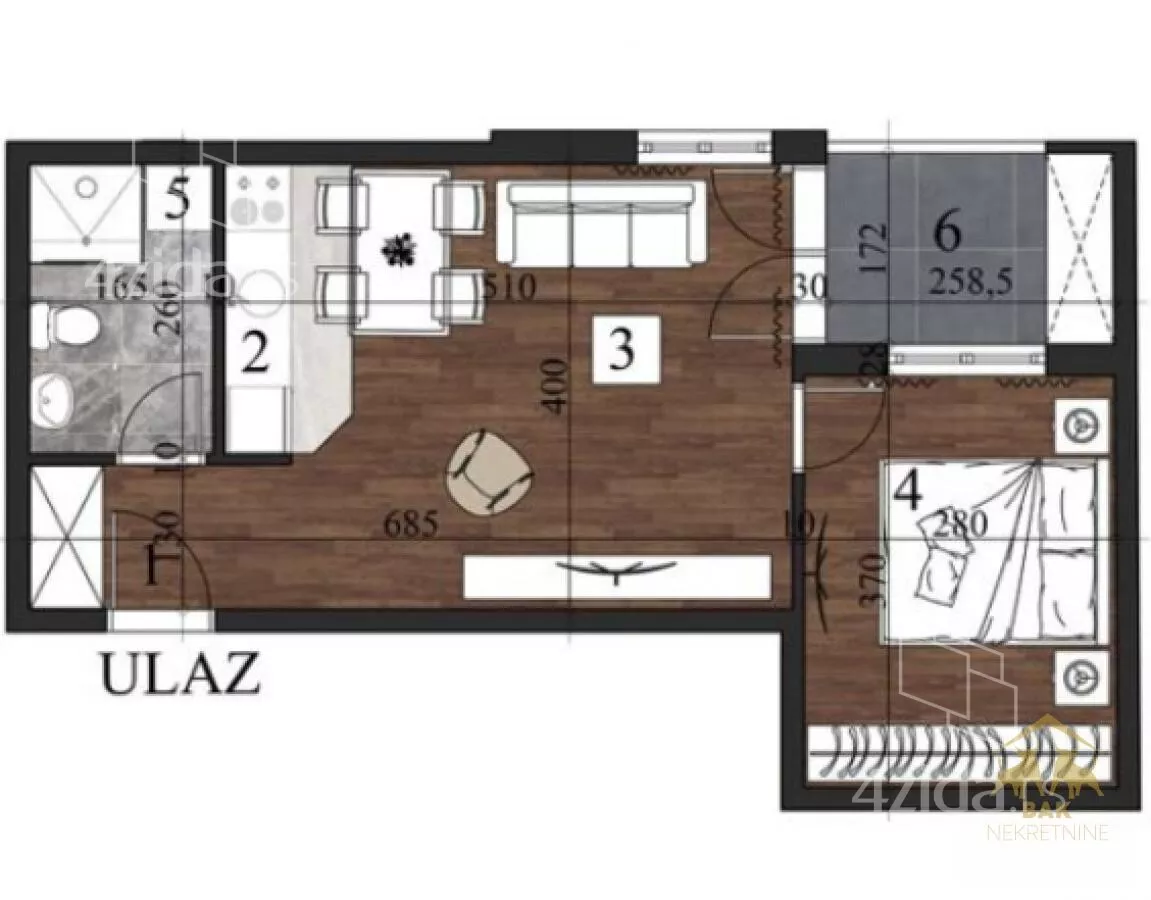 Dvosoban stan | 4zida