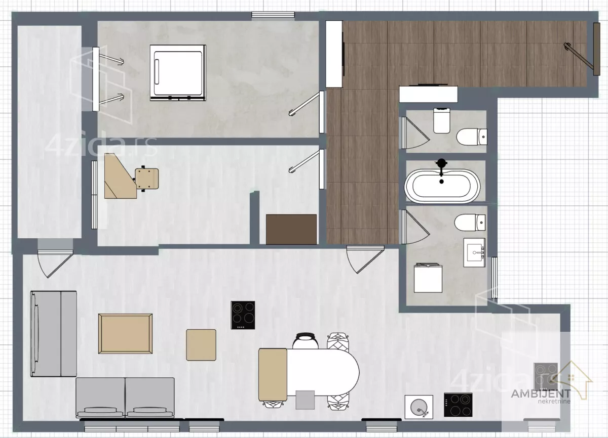 Dvoiposoban stan | 4zida
