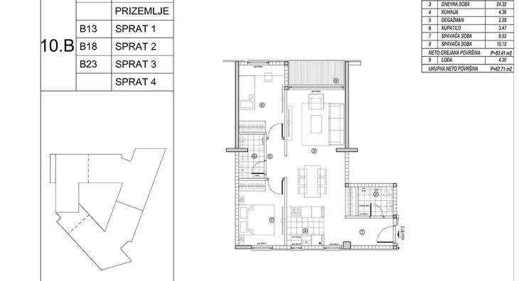 Trosoban stan | 4zida