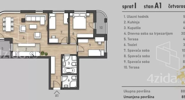 Četvorosoban stan | 4zida