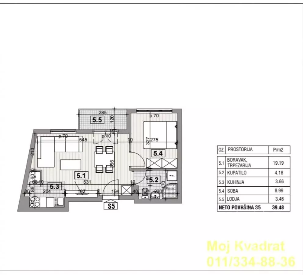 Jednoiposoban stan | 4zida