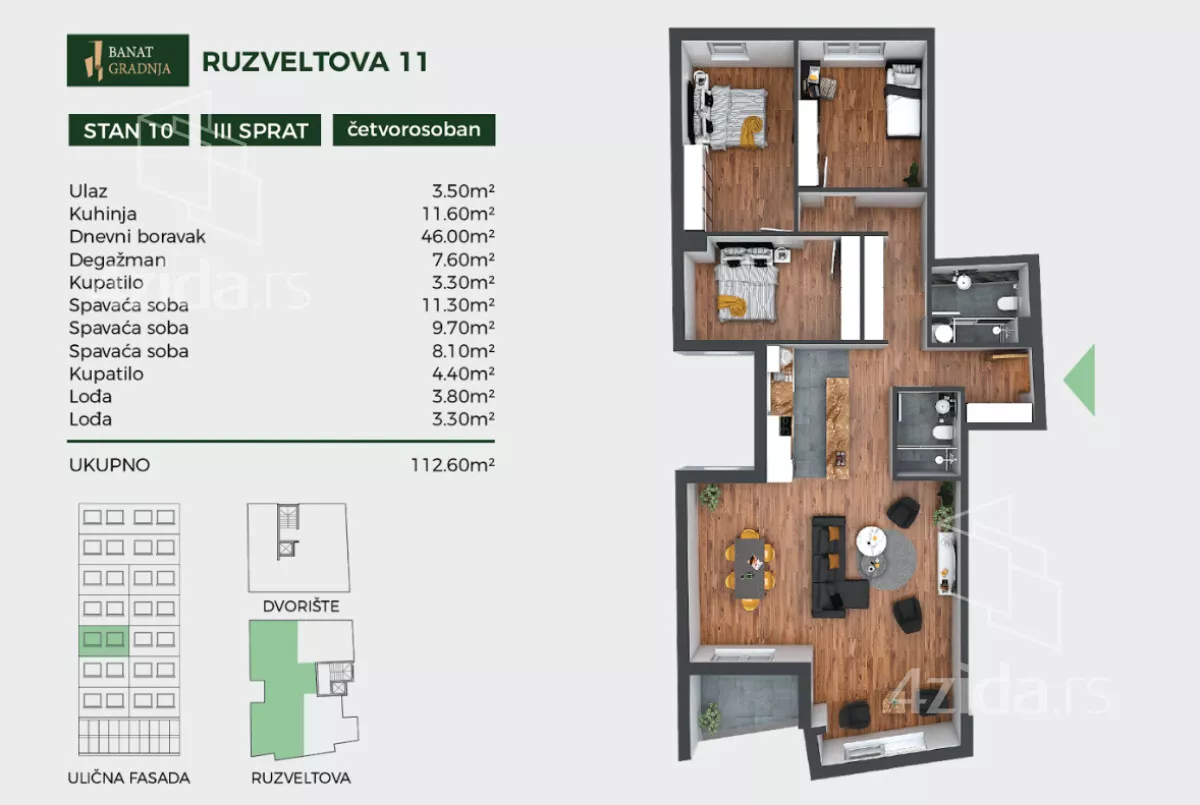 Četvorosoban stan | 4zida