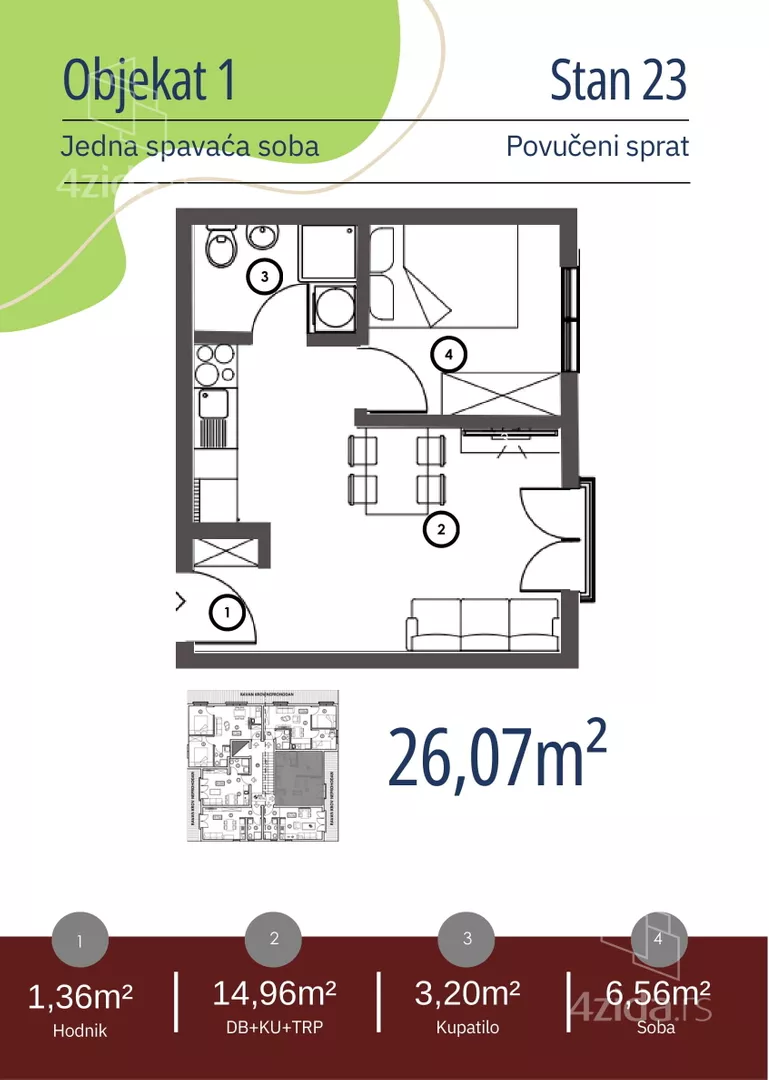 Dvosoban stan | 4zida