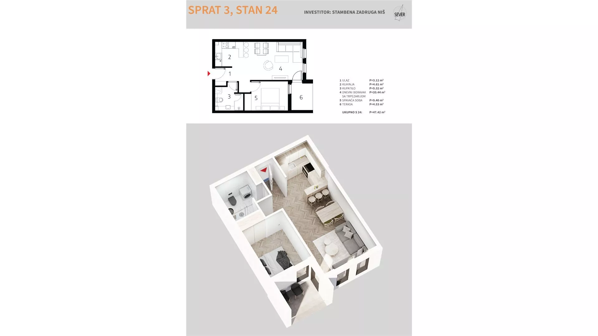 Jednoiposoban stan | 4zida