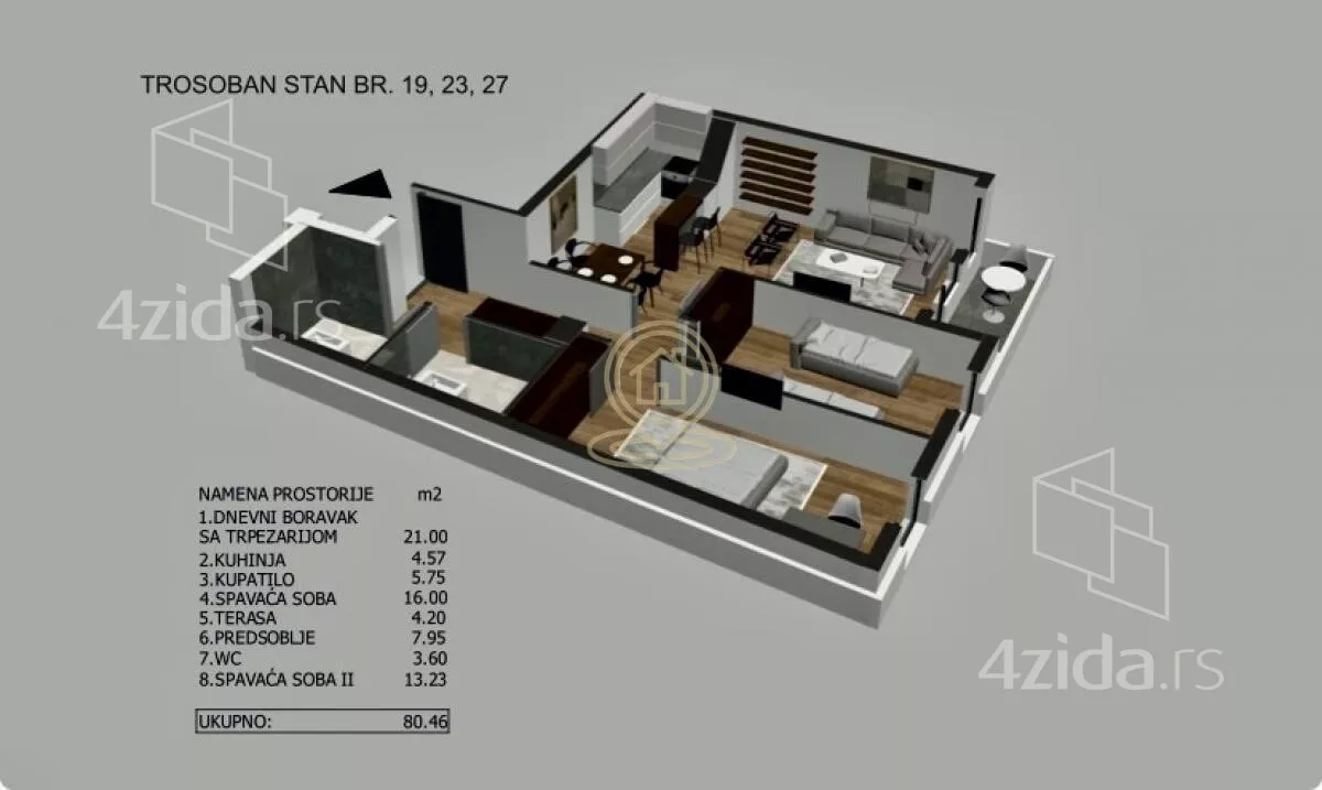 Troiposoban stan | 4zida