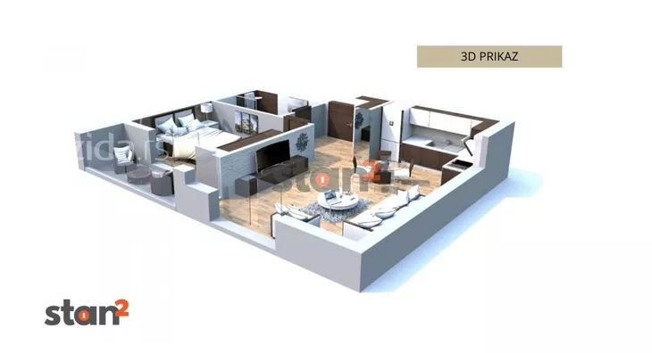 Jednoiposoban stan | 4zida