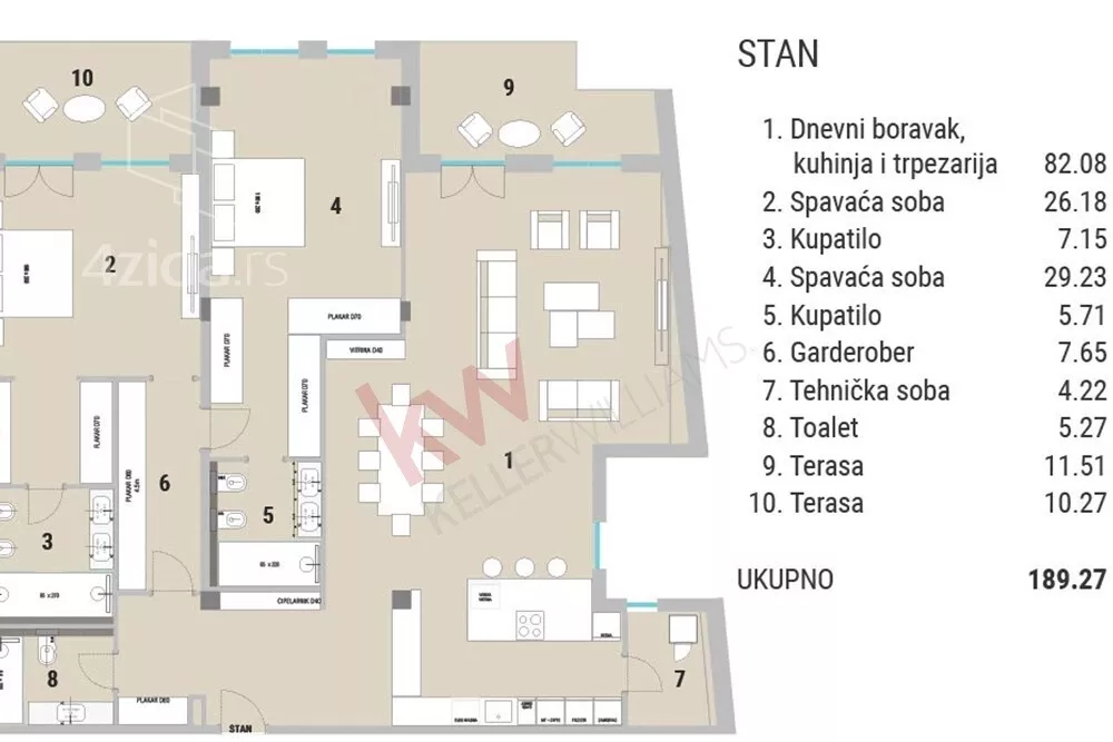 Trosoban stan | 4zida