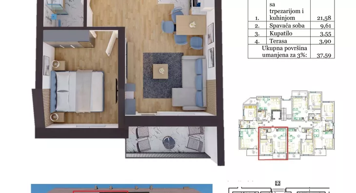 Jednoiposoban stan | 4zida