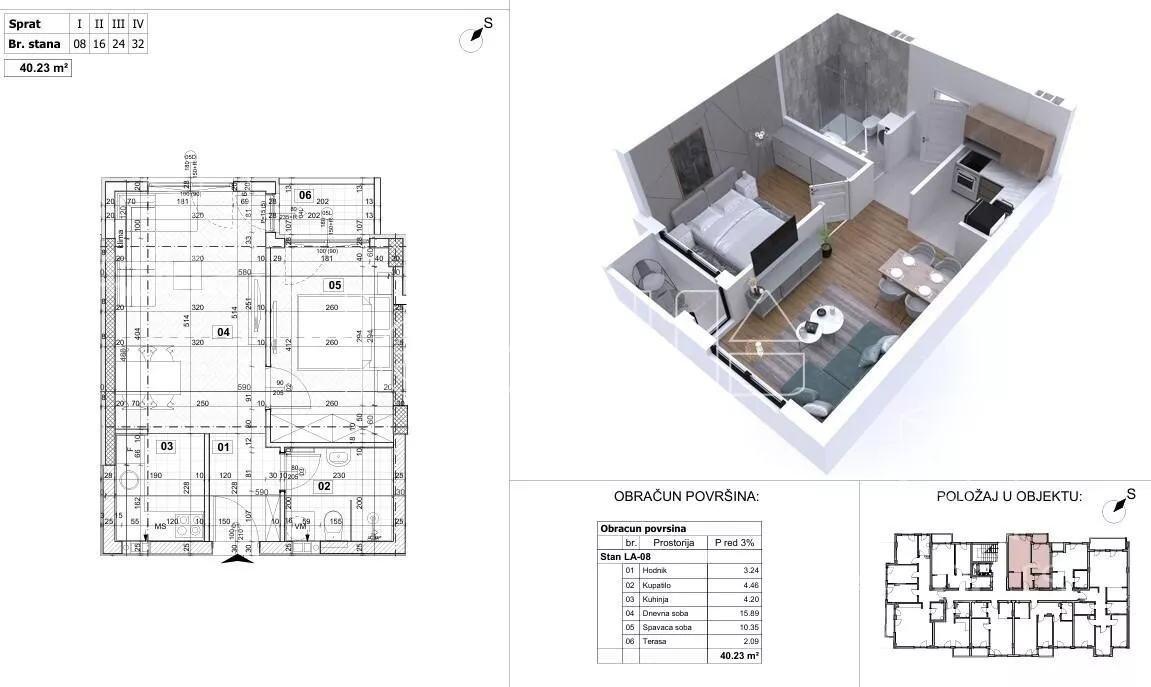 Dvosoban stan | 4zida