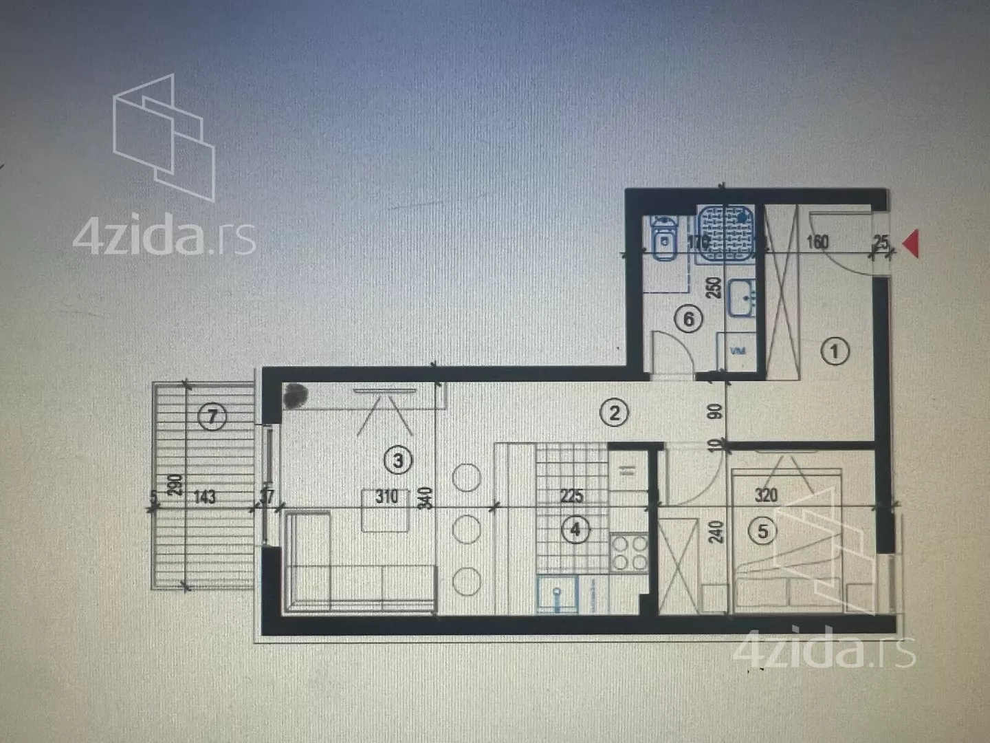 Jednoiposoban stan | 4zida