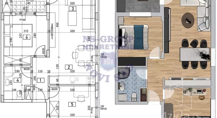 Trosoban stan | 4zida
