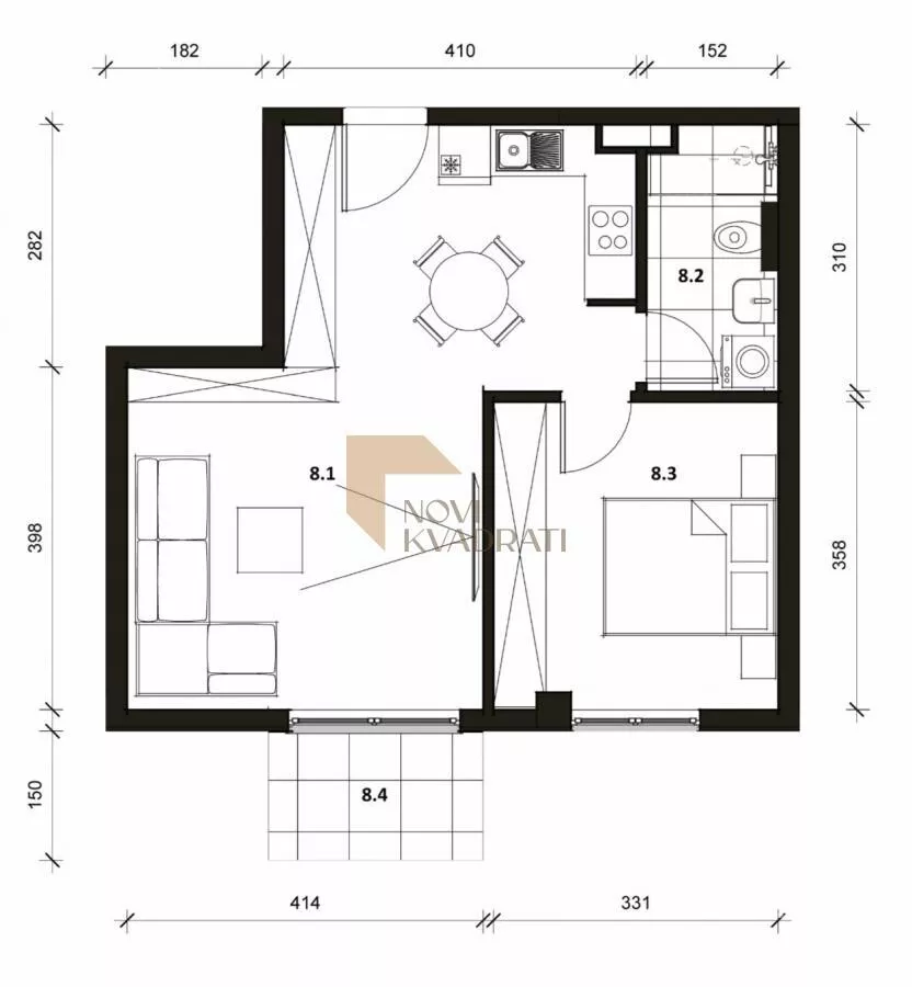 Dvosoban stan | 4zida