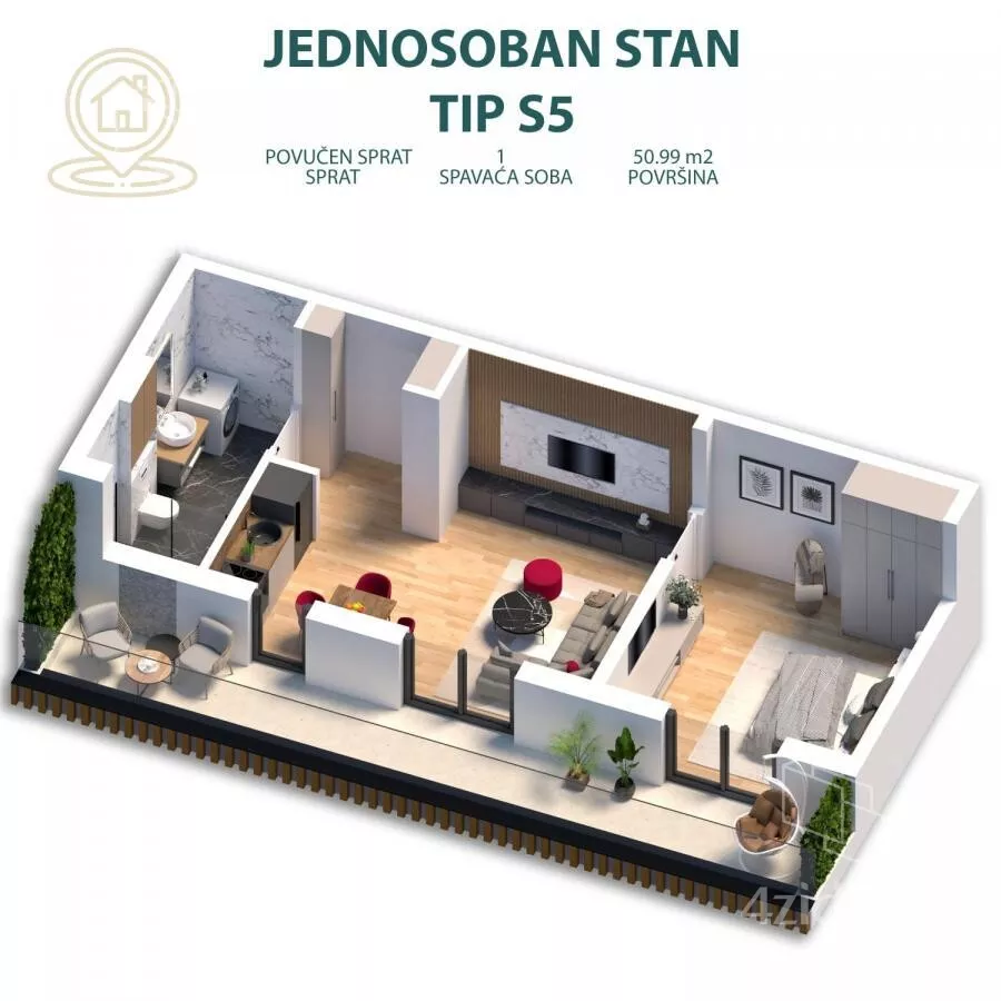 Dvosoban stan | 4zida