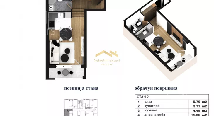 Jednosoban stan | 4zida