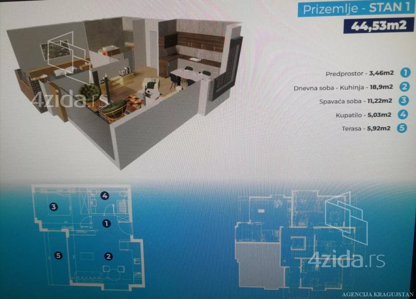 Jednosoban stan | 4zida