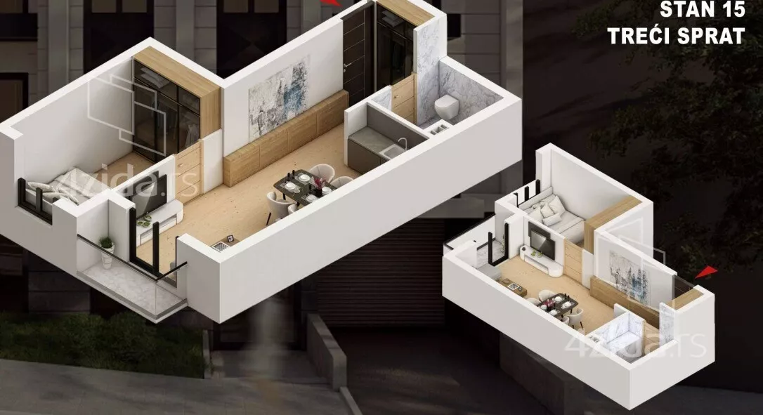 Jednoiposoban stan | 4zida