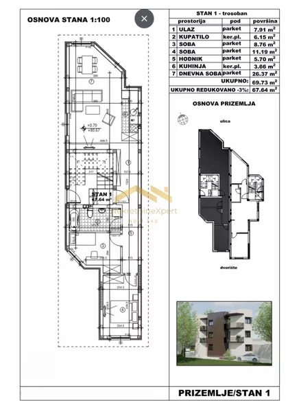 Stan na prodaju · 68 m² · Veternička Rampa, Veternik, Gradske lokacije, Novi Sad