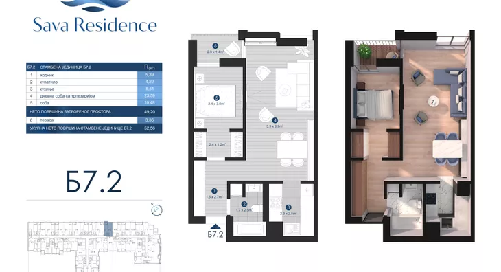 Dvosoban stan | 4zida