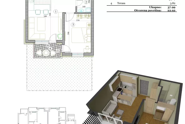 Jednoiposoban stan | 4zida