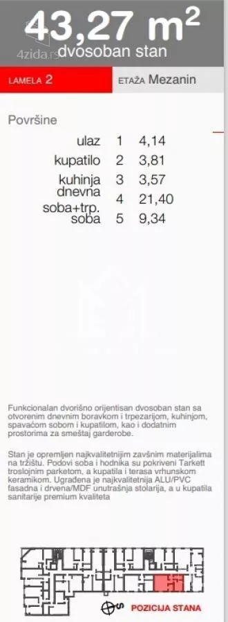 Dvosoban stan | 4zida