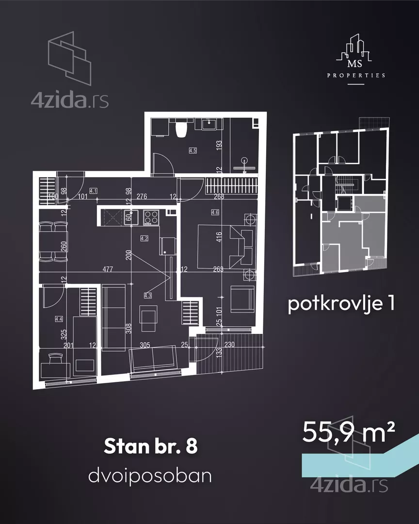 Dvoiposoban stan | 4zida