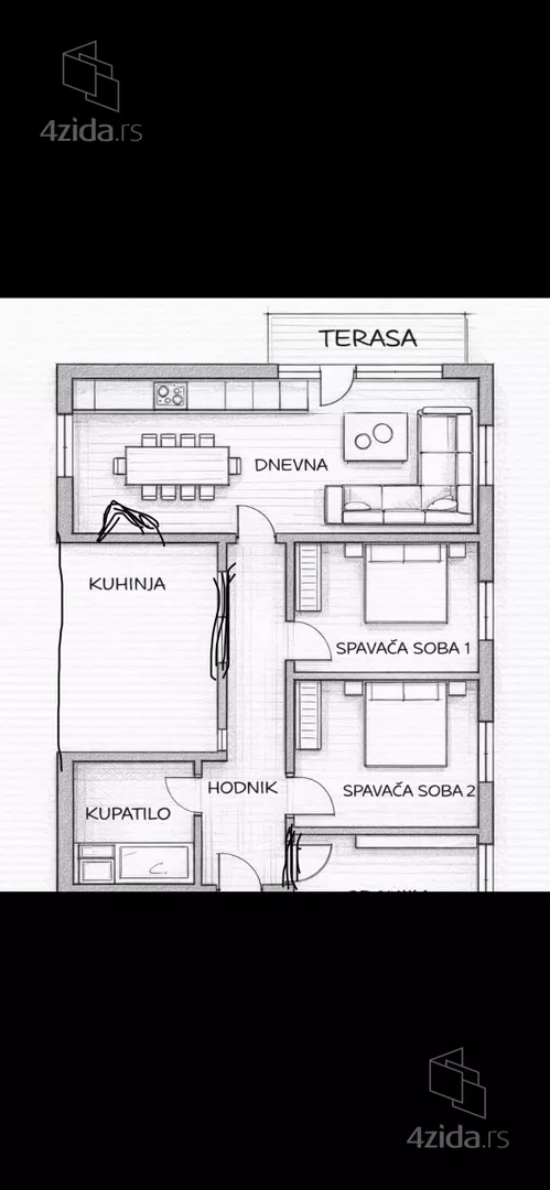 Trosoban stan | 4zida