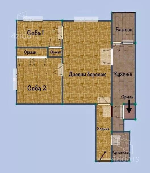 Trosoban stan | 4zida
