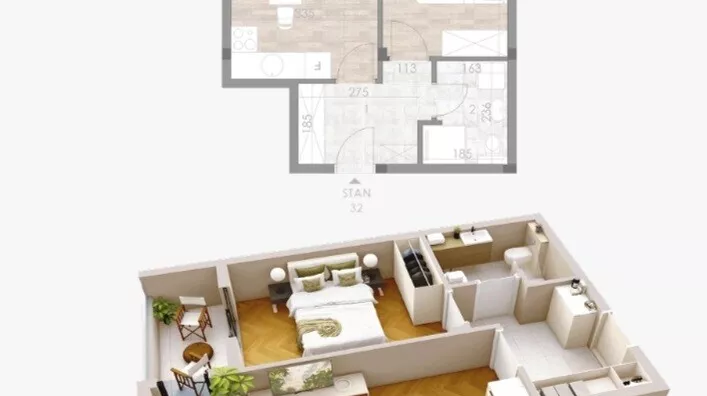 Jednosoban stan | 4zida