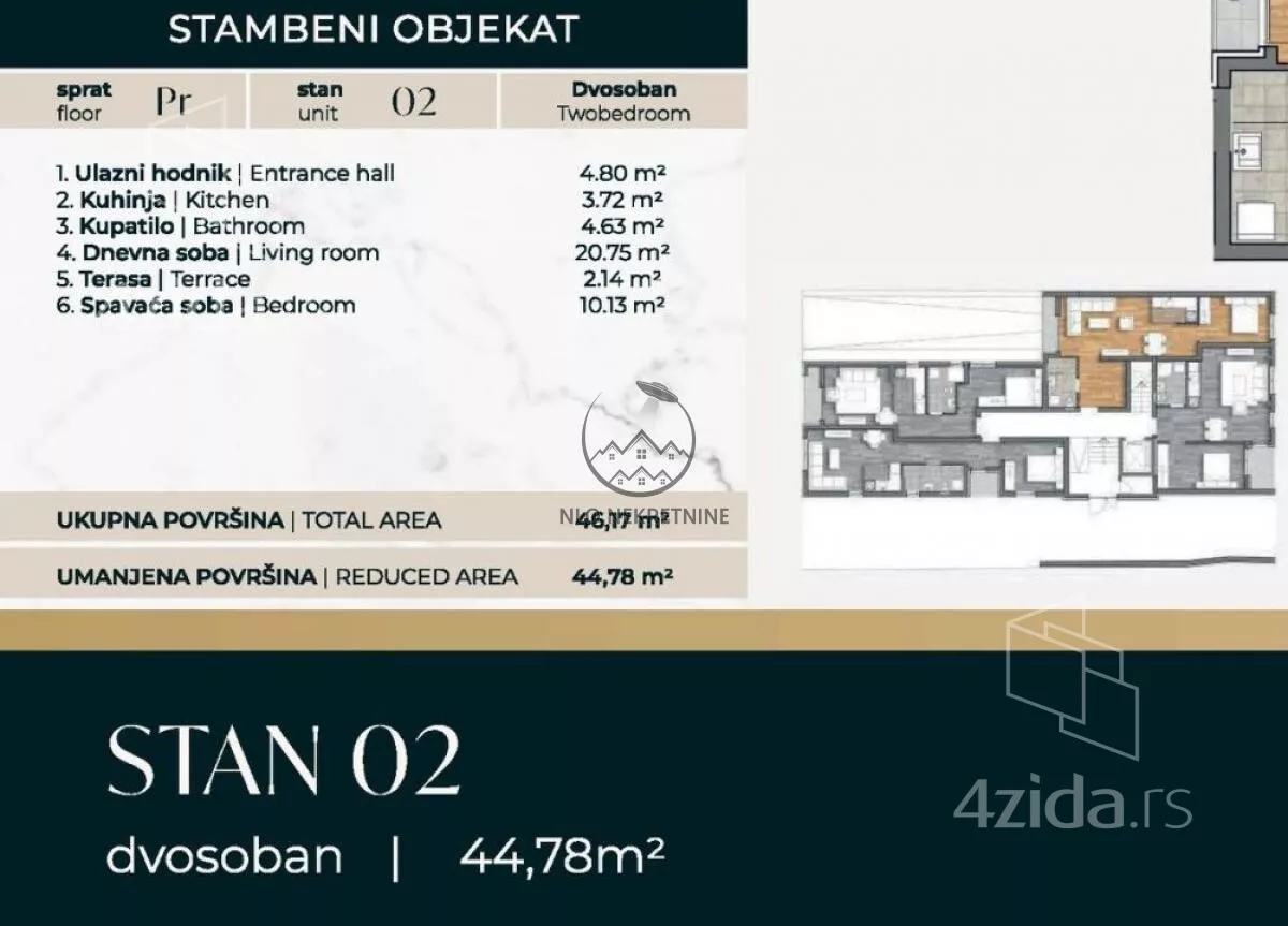 Dvosoban stan | 4zida