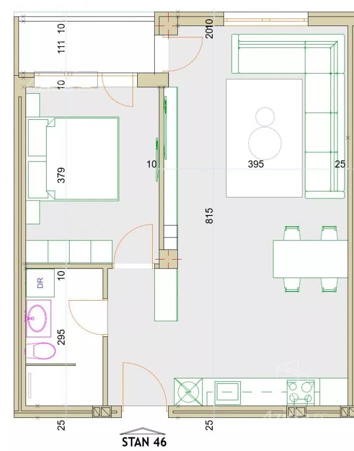 Jednoiposoban stan | 4zida