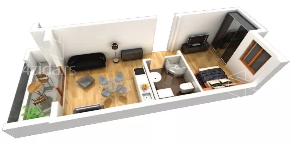 Jednosoban stan | 4zida