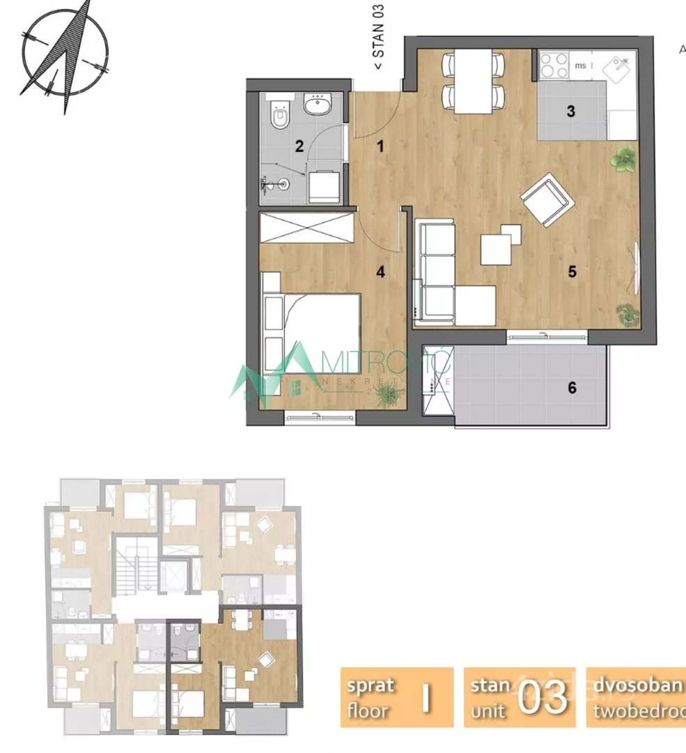 Dvosoban stan | 4zida