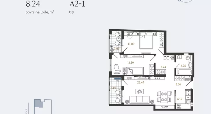 Trosoban stan | 4zida