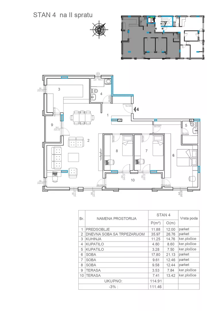 Troiposoban stan | 4zida