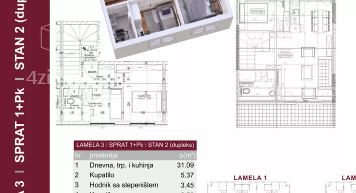 Troiposoban stan | 4zida
