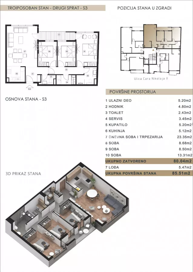 Dvosoban stan | 4zida