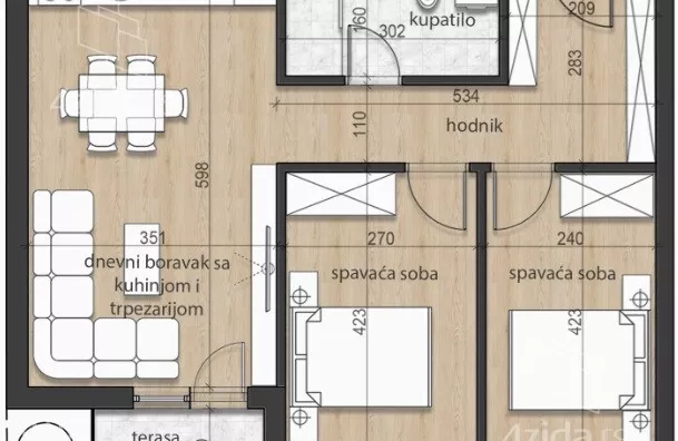 Jednoiposoban stan | 4zida