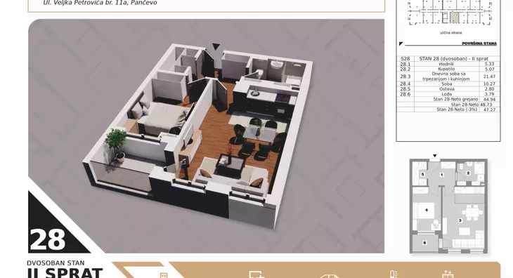 Dvosoban stan | 4zida