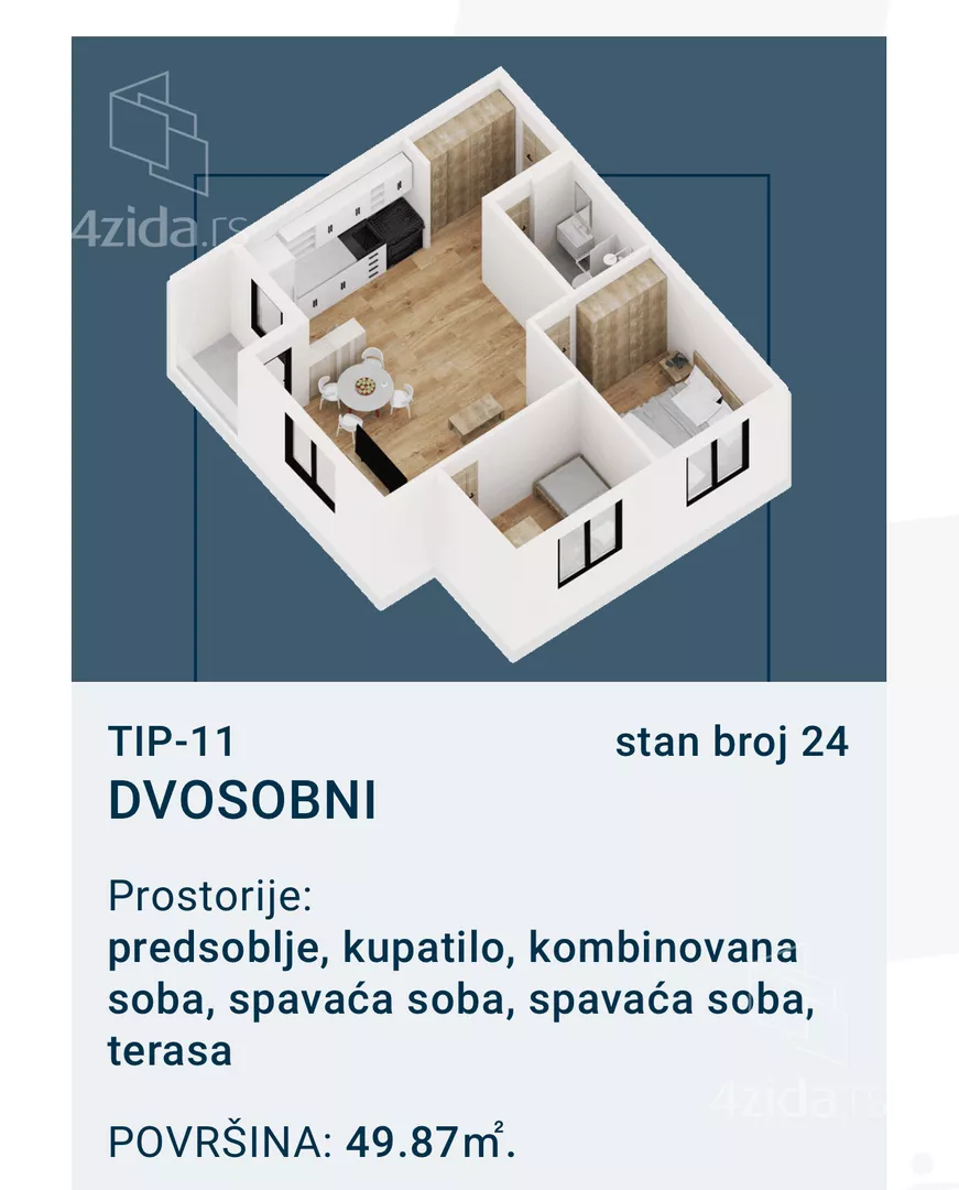 Dvosoban stan | 4zida