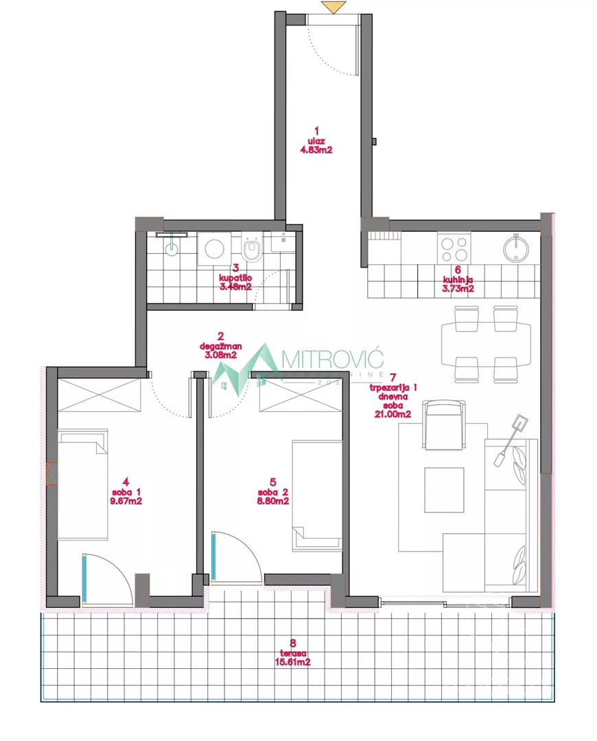 Trosoban stan | 4zida