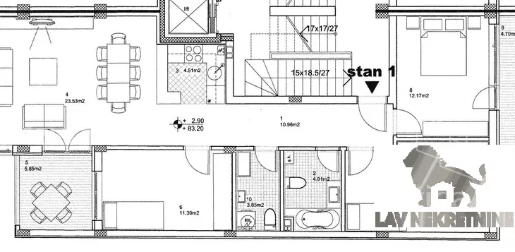 Troiposoban stan | 4zida