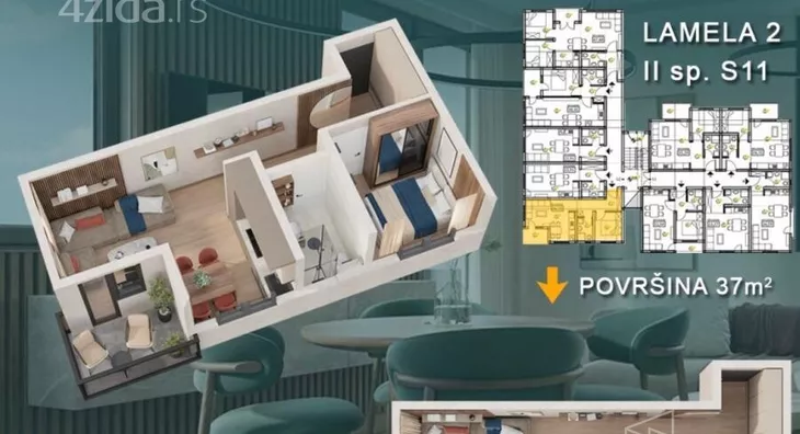 Trosoban stan | 4zida