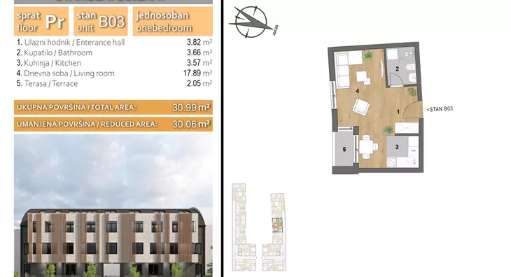Jednosoban stan | 4zida
