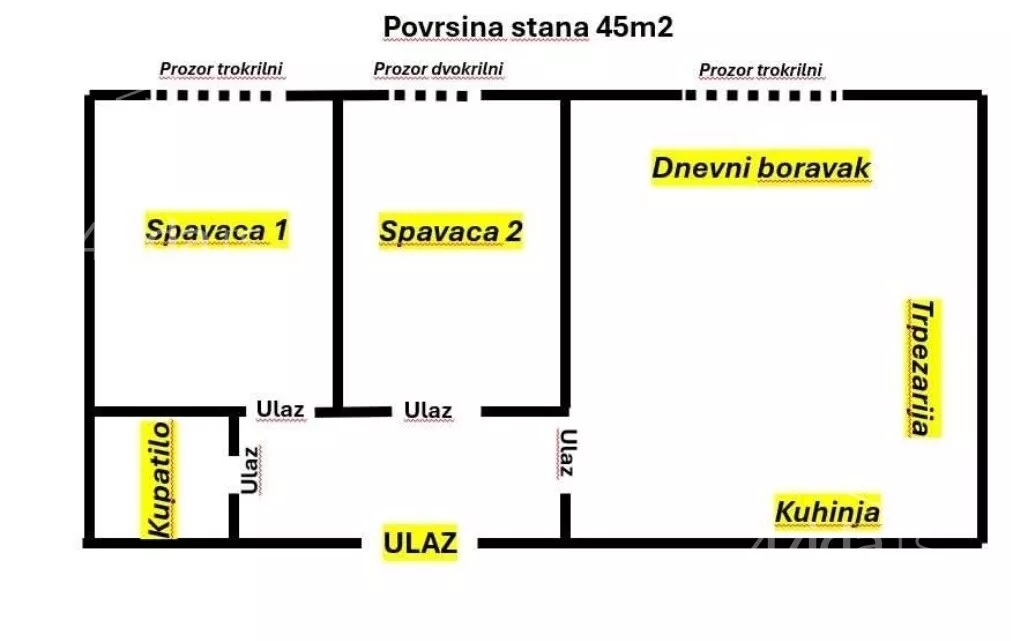 Trosoban stan | 4zida