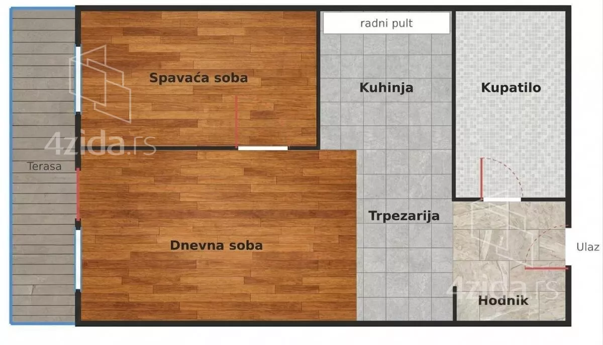 Jednoiposoban stan | 4zida