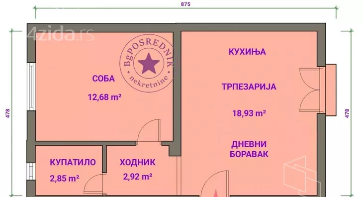 Dvosoban stan | 4zida